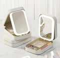 Travel Makeup Storage with LED Mirror